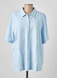 Polo coupe droite manches courtes bleu RABE femme