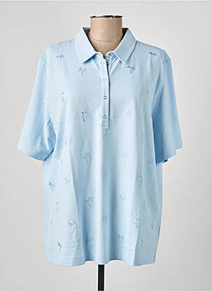 Polo coupe droite manches courtes bleu RABE femme
