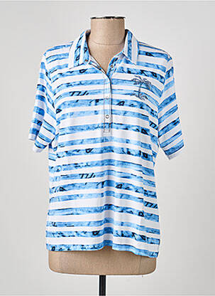 Polo coupe droite manches courtes bleu RABE femme