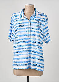 Polo coupe droite manches courtes bleu RABE femme