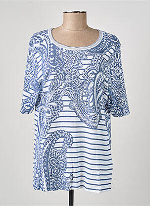T-shirt coupe droite manches courtes bleu OLSEN femme