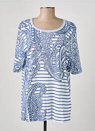T-shirt coupe droite manches courtes bleu OLSEN femme