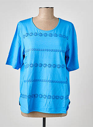 T-shirt coupe droite manches courtes bleu RABE femme