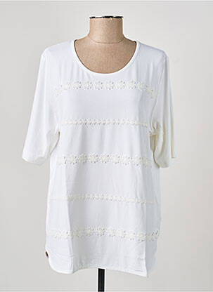 T-shirt coupe droite manches courtes blanc RABE femme