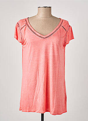 T-shirt coupe droite manches courtes orange CONCEPT K femme