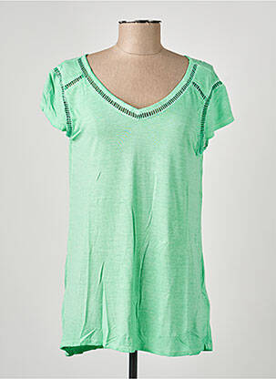 T-shirt coupe droite manches courtes vert CONCEPT K femme
