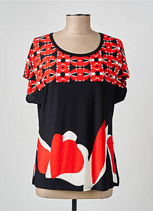 T-shirt imprimé fantaisie manches courtes noir TELMAIL femme