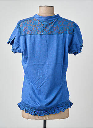 T-shirt coupe droite manches courtes bleu KATMAI femme