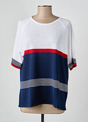 T-shirt imprimé fantaisie manches courtes blanc PAUPORTÉ femme