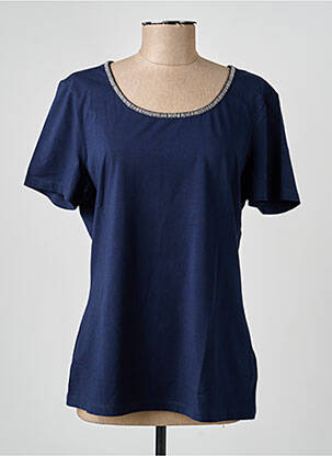 T-shirt coupe droite manches courtes bleu CONCEPT K femme