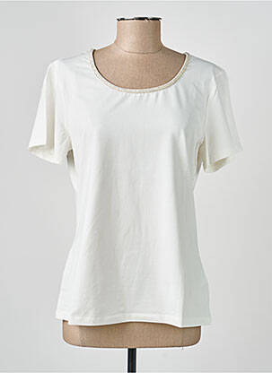 T-shirt coupe droite manches courtes blanc CONCEPT K femme