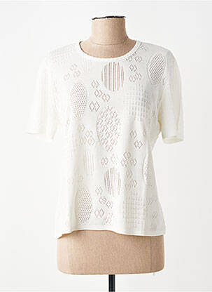 T-shirt coupe cintrée manches courtes blanc RODAM femme
