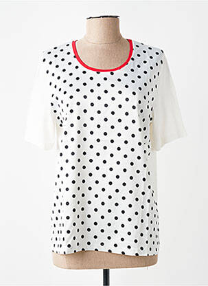 T-shirt coupe droite manches courtes blanc GRIFFON femme