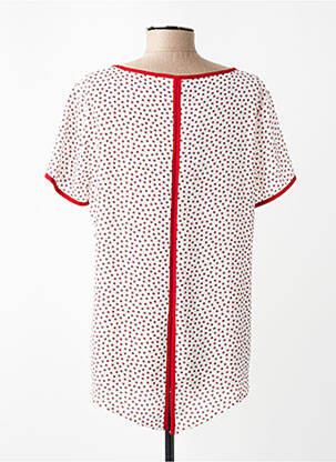 Blouse légère et transparente manches courtes blanc GRIFFON femme