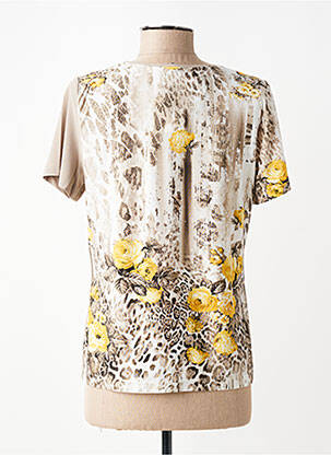 T-shirt imprimé fantaisie manches courtes beige KARTING femme
