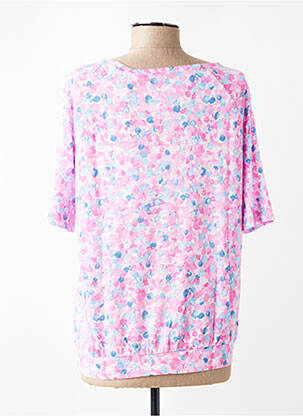 T-shirt imprimé fantaisie manches courtes rose RABE femme