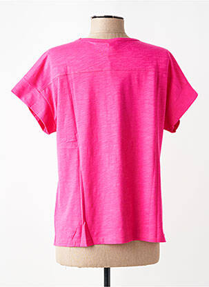 T-shirt coupe droite manches courtes rose RABE femme