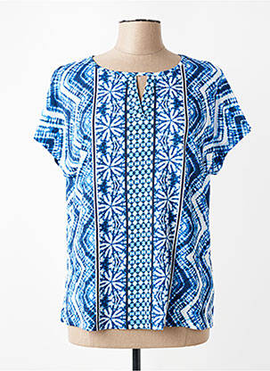 T-shirt imprimé fantaisie manches courtes bleu OLSEN femme