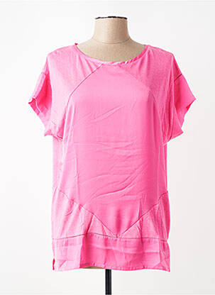 T-shirt coupe droite manches courtes rose OLSEN femme