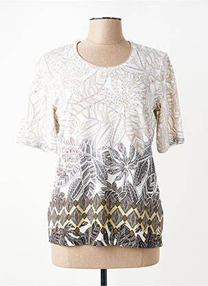 T-shirt imprimé fantaisie manches courtes beige OLSEN femme