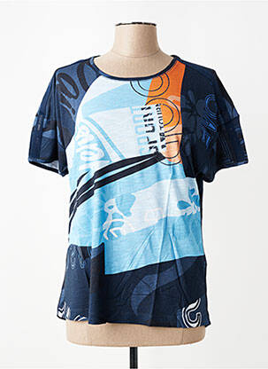 T-shirt imprimé fantaisie manches courtes bleu RABE femme