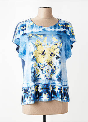 T-shirt imprimé fantaisie manches courtes bleu THOMAS RABE femme