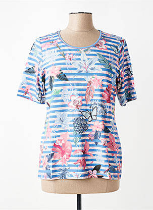 T-shirt stretch manches courtes bleu RABE femme