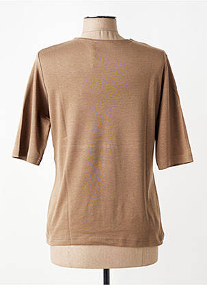 T-shirt coupe droite manches courtes marron RABE femme