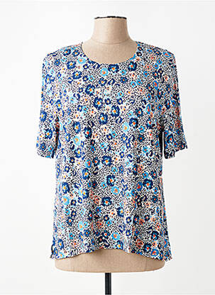T-shirt imprimé fantaisie manches courtes bleu GRIFFON femme