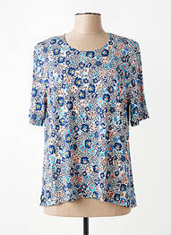 T-shirt imprimé fantaisie manches courtes bleu GRIFFON femme