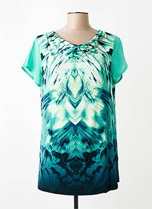 T-shirt imprimé fantaisie manches courtes vert OLSEN femme