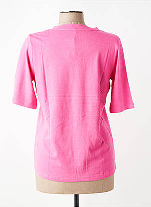 T-shirt col v manches courtes rose OLSEN femme