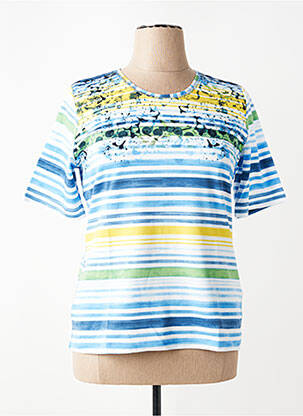 T-shirt coupe cintrée manches courtes bleu RABE femme