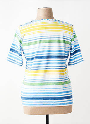 T-shirt coupe cintrée manches courtes bleu RABE femme