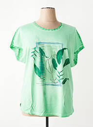 T-shirt imprimé fantaisie manches courtes vert THOMAS RABE femme