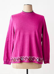 Pull col rond manches longues rose PAUPORTÉ femme