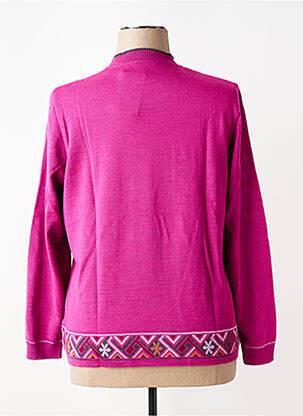 Pull coupe droite manches longues rose PAUPORTÉ femme