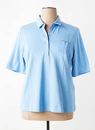 Polo coupe droite manches courtes bleu RABE femme