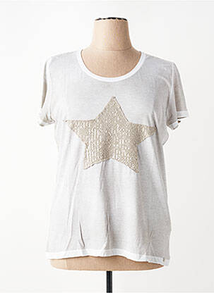 T-shirt coupe droite manches courtes gris OLSEN femme