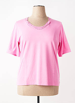 T-shirt coupe droite manches courtes rose RABE femme