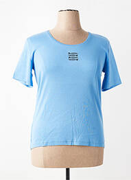 T-shirt sérigraphie floquée manches courtes bleu ARMOR LUX femme
