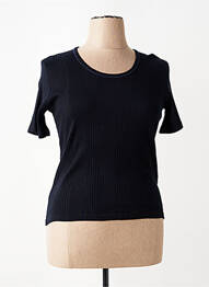 T-shirt coupe cintrée manches courtes noir FINETTE femme