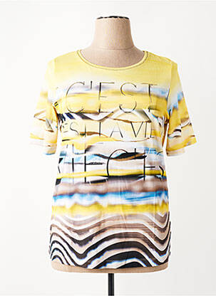 T-shirt imprimé fantaisie manches courtes jaune RABE femme