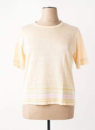 T-shirt coupe droite manches courtes jaune LEWINGER femme