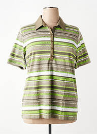 Polo imprimé rayures manches courtes vert RABE femme