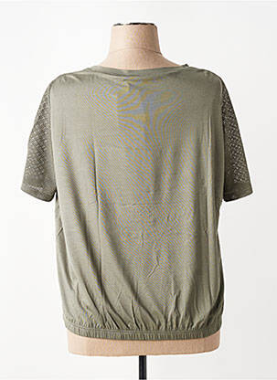 T-shirt stretch manches courtes vert FRANK WALDER femme