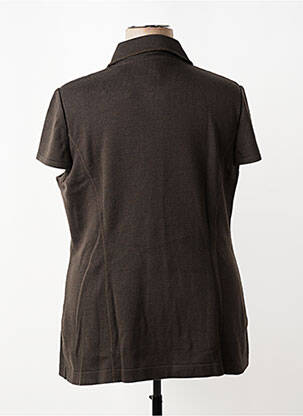 Gilet manches courtes coupe droite marron PAUPORTÉ femme
