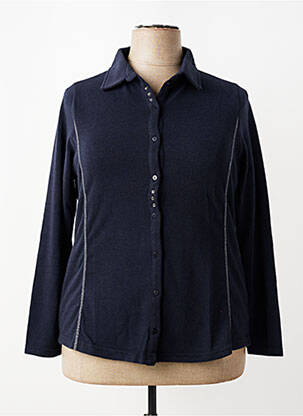 Gilet manches longues stretch bleu I.ODENA femme