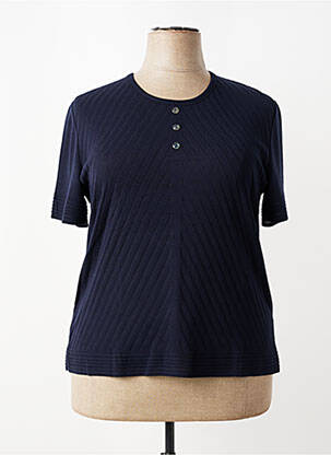 T-shirt coupe cintrée manches courtes bleu RODAM femme