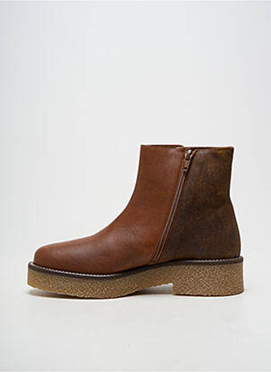 Bottines/boots matière lisse talon plat jusqu'à 3cm marron SCHMOOVE femme